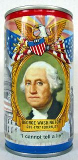 Vintage LUCKY Bicentennial BEER CAN George WASHINGTON President 1976 