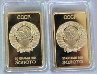 NEW ITEM 1 OZ. SOVIET RUSSIAN USSR CCCP PURE .999 24K GOLD LAYERED 