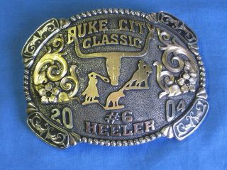 clint mortenson classic roper rodeo trophy belt buckle time left