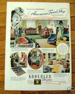 1941 kroehler furniture ad american trend shop 