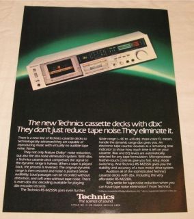 vintage technics rs m228x cassette deck print ad 1982 expedited