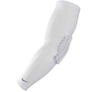 Nike Pro Combat Hyperstrong Vis Padded Elbow Sleeve NEW White S/M 