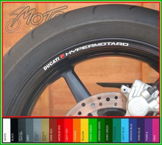 DUCATI HYPERMOTARD Wheel Rim Decals Stickers   Colour Choice 