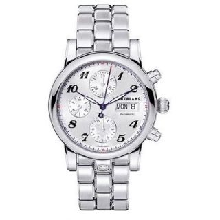   MONTBLANC STAR 4810 AUTOMATIC DAY DATE STEEL CHRONOGRAPH WATCH 106468