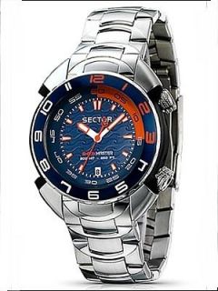 Sector Stainless steel Shark Master Divers 200m Blue Dial watch 