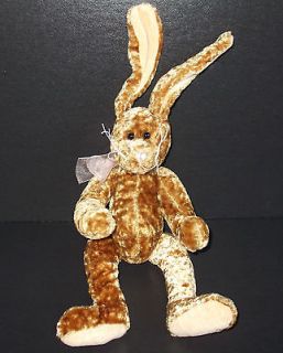   PLUS WORLD MARKET Brown Bunny Rabbit Pink Bow Plush Stuffed Animal Toy