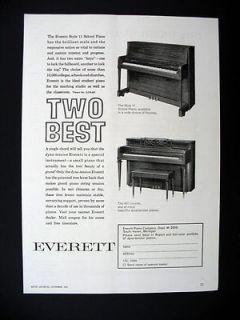 Everett Piano Style 11 School & 407 Console Pianos 1962 print Ad 