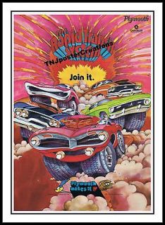 1970 Plymouth Rapid Transit System Poster Cuda Duster Road Runner GTX
