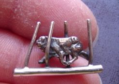   Pug Tie Tack Tac Lapel Pin SALE $10.00 off AGILITY WEAVE POLE sterling