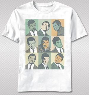 NEW Mr. Bean British Humor Warhol Faces Vintage Faded Look Adult T 