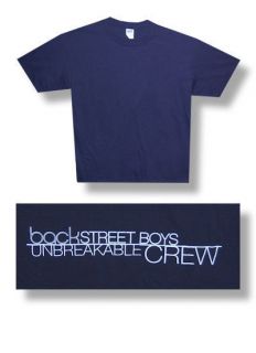 Backstreet Boys  NEW 2008 NAVY Crew T Shirt  XLarge  TO U 