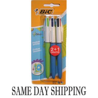 pack x bic 4 multi colour all in 1 retractable ball pen more options 