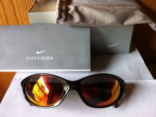 NEW NIKE Skylon Exp Sunglasses Crystal Grey / Orange Multi Layer 