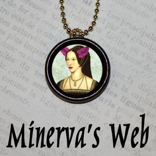 COSPLAY Tudor Queen ANNE BOLEYN Pendant Art Necklace by Minervas Web