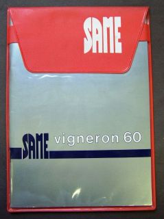 SAME Vigneron 60 Tractor Operation and Maintenance Manual