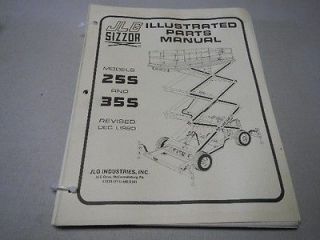 jlg 25s 35s sizzor lift parts catalog manual time left