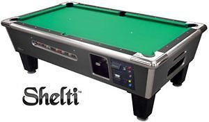 shelti bayside pool table charcoal matrix 88 coin operated dbv