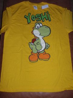 Mens Nintendo Super Mario Bros Yoshi Yellow T Shirt New with Tags