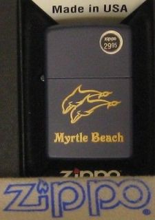 zippo myrtle beach lighter dolphins laser engraving mib one day