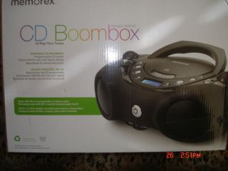 memorex cd boombox portable am fm player 851blk new time