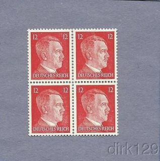   / Authentic Adolph Hitler Postage Stamp Block / 1941 Issue PF12