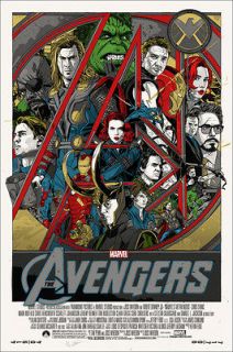   The Avengers LE #/750 Mondo Movie Poster Print Olly Moss Ansin Thor