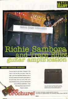 Bon Jovi Richie Sambora Trace Elliot Guitar Amplifiers Amps paper 