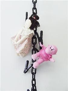 chain gang stuffed animal chain toy organizer black expedited shipping