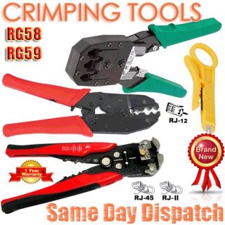 network rg59 rj 45 11 crimping crimper crimp tool cable