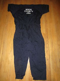 BLUE Jumpsuit Inmate Jail Prison Prisoner   Halloween Costume Stencil 