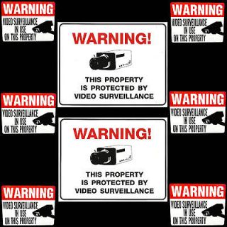   PROOF OUTDOOR SECURITY CAMERAS IN USE WARNING SIGNS+STICKERS LOTS