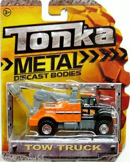 Tow Truck TONKA 2012 Metal Diecast Bodies Realistic Tires 1/64 Scale