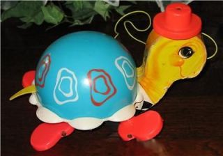 vintage 1962 fisher price turtle pull toy 773 time left