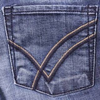  27) William Rast Rachel low rise skinny slim Gloom blue stitch jeans