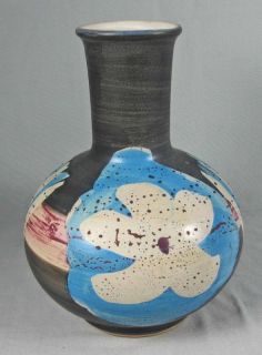 vintage 1972 b welsh pacific stoneware pottery vase time left