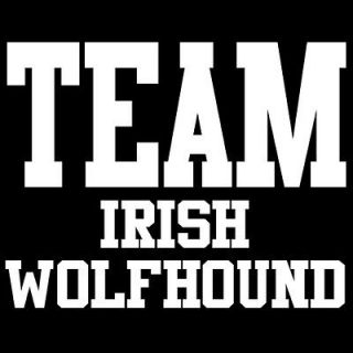 team irish wolfhound t shirt cute dog puppy gift new