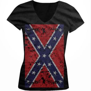 Giant Distressed Confederate Flag Old South Southern Pide Girls Junior 