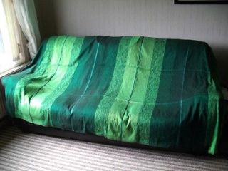 moroccan sabra silk woven bed cover or sofa throw time