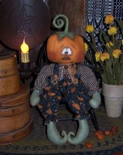   Halloween Raggedy Andy Pumpkin Doll Ornie Pattis Ratties Pattern #598