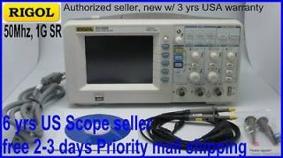 rigol oscilloscope 50mhz dual ch ds1052e usa warranty one day