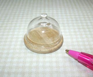 miniature grenyer cheese board w glass cover dollhouse time left