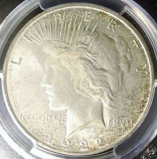 1922 D Peace Silver Dollar   PCGS MS 63   Light Toned 24530806