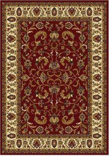 RED IVORY PERSIAN BORDER 5x8 AREA RUG ORIENTAL CARPET   ACTUAL 5 3 x 