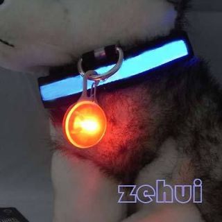 NEW Puppy LED Night Light Pet Safety Light Dog Collar Circular Pendant 