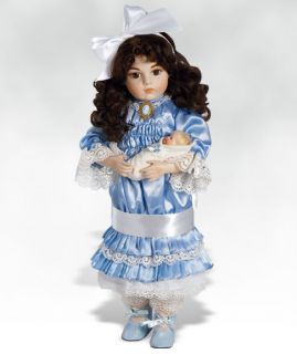elizabeth and baby aimee 20 inch doll in porcelain time
