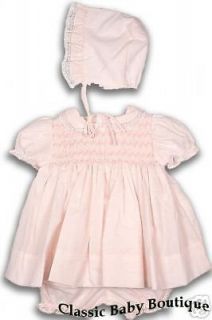 NWT Petit Ami Pink Lace Smocked 3P Dress PREEMIE Reborn Baby Girl w 