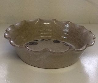 old time pottery 1986 winthrop washington ruffled rim serving bowl 