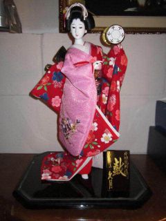 16 TALL KYUGETSU DANCE DOLL WITH CASE IN MINT CONDITION MADE IN 