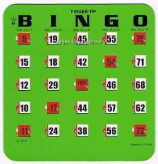 60 New Green Bingo Shutter Slide Cards   Item # 65 0004CG
