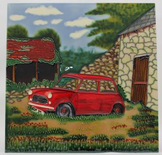 Vintage Mini Barn Benaya Art Tiles Contemporary Wall Picture Tile 